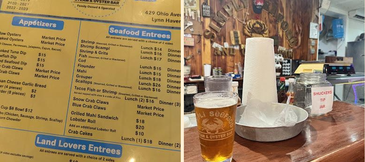 Simpli Seefood Market & Oyster Bar Menu